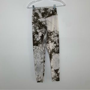 Balance Athletica green white tie dyes high waisted legging